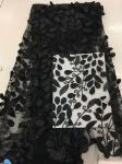 3D Flower Multi Colored Lace Fabric For Show / Embroidered Sequin Lace Fabric