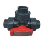 ISO Thickness Industrial Diverter 3 Way PVC 2 Inch Valve with Socket Thread Ends