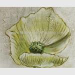 Modern Abstract Flower Oil Painting On Canvas , Stretched Canvas Painting For