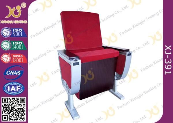 Aluminum Alloy Leg Cinema Theater Auditorium Chairs With Full Size Dual Folding