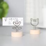 Wooden Memo Clip Wood Holder Party Decoration Card Holders Picture Memo Note