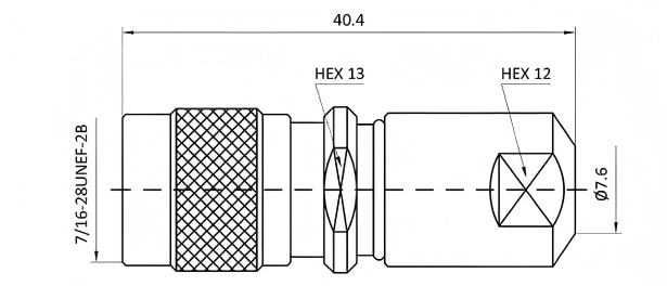 TNC Male RF Connector with Nickel Plated Brass Body and Super-flexible Feeder for DC-3GHz Applications