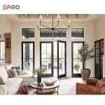 Customize Size Swing Glass Aluminium Hinged Doors With Lock Glass And Steel