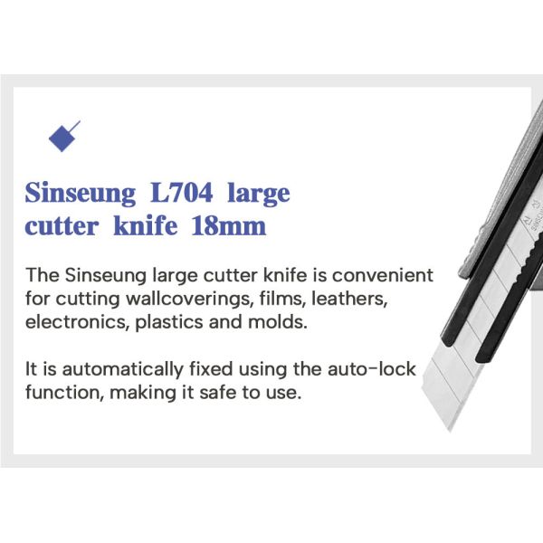 Aluminium Alloy Handle Heavy Duty Utility Knife 18mm With SK2 Steel Blade