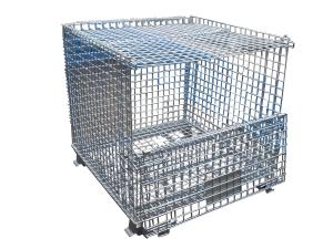 Wholesale Stackable Collapsible Steel Wire Mesh Pallet Rack Shelving Cage Heavy Duty from china suppliers