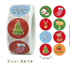 Wholesale ODM Merry Christmas Printing Label Stickers Matte Lamination from china suppliers