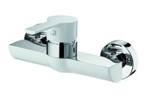 Wholesale Wall Mounted Shower Mixer Faucet Bathroom Brass，single Handle chrome and white from china suppliers