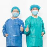 Disposable non woven Scrub Suit top and pants for hospital Nurse Doctor suit Two