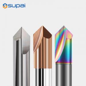 China Chamfer End Mill 90° 2-12mm 2 Flute Chamfer Cutter Router Bit Aluminum/Copper/Metal on sale