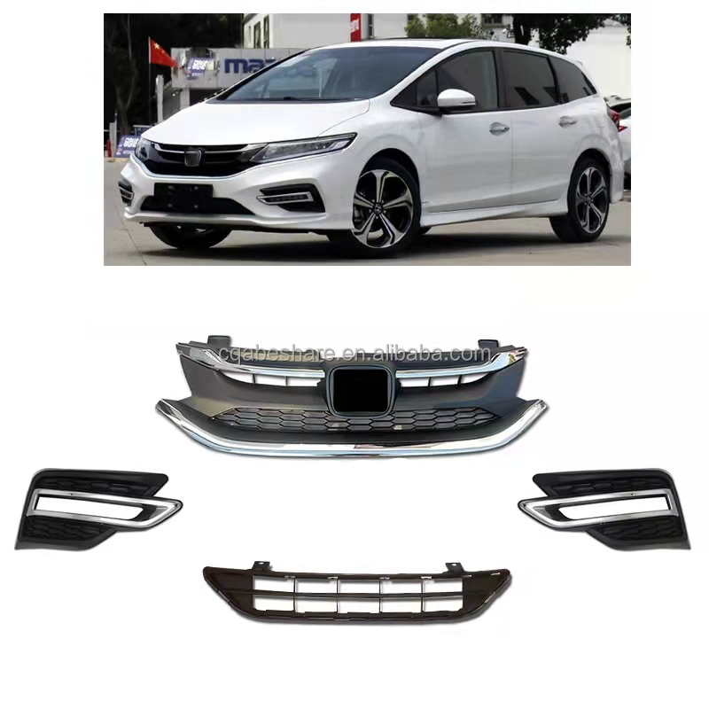 CLA Honeycomb Matt Black Car Chrome Front Grille for Honda Jade 2017 2018 2019 2020 FR1 71121-T4N-H71
