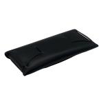 Black Leatherette Pouch Elegant Soft Leather Spectacle Cases With Belt Closure
