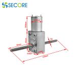 High Torque 10rpm Dc Worm Gear Motor Self Locking With M6 Dual Screw Shafts