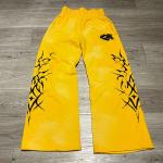 Custom Vintage Acid Wash Sun Faded Flared Sweat Wide Leg High Waist Track Pants