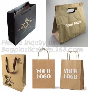 Wholesale Customized Red Printed Kraft Paper Shopping Bag with Ribbon Handles and Bowknot,Kraft Paper Shopping Bag with Kinds off from china suppliers