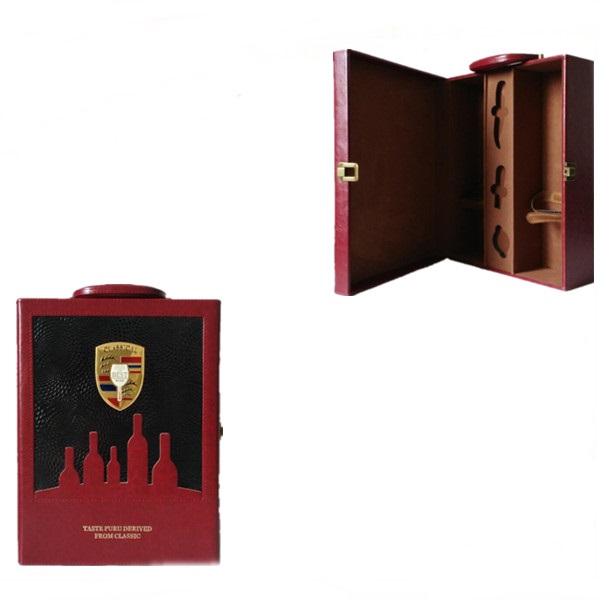 Practical Mdf Wooden Wine Gift Box Attractive Design Customizable Wine Box For 2 Bottle