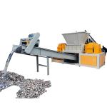 Customizable Blades Double Shaft Rubber Tire Shredder Crushing Machine for