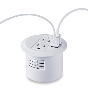 Wholesale America AC Round Power Socket White Color 3 Inch Diameter 45mm Hole from china suppliers