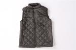 Black Rhombic Lattice Utility Gilet Vest Men's Quilted Padded Vest