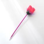Blue Ink Color Custom Plastic Rose Flower Ballpoint Pen for Office School