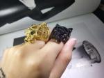 Gold Plated Leopard Diamond Ring 925 Silver Jewelry OEM