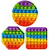 Buy cheap Relieve stress push pop bubble fidget sensory toy Rainbow Silicone Push Pop from wholesalers