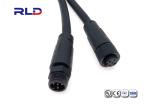 Dustproof M12 Waterproof Connector Black Male Female 4 Pins PVC Rubber Material