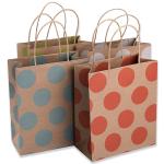 Water Based Printing Custom Packaging Bags Pinch Bottom Flat Bottom Paper Rope