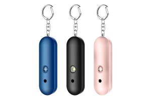 China 140 DB Personal Safesound Security Alarm Keychain LED Flashlight Anti Attack For Women on sale