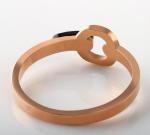 Fashion Rose Gold and Diamond Ring Stainless Steel Jewelry 316L Zircon Ring
