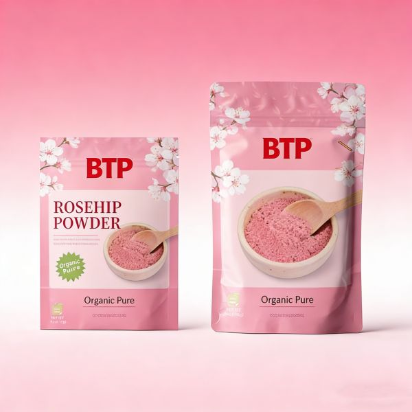 Custom Printed Moisture Proof Stand up Resealable PE Plastic Pouches Zipper Top Custom Logo for Organic Moringa Powder Packaging