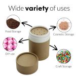 Eco Friendly Cardboard Tube Box Container Salt Shaker / Spice Tube With Paper