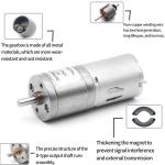 High Efficiency High Torque And Low Speed Motor 25mm JGA25-370 6/12/24V 6v 24V
