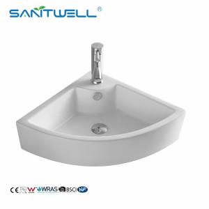 Wholesale AB8166 White Ceramic Basin Vessel Sink Washing Basin Above Counter Basin Ultra Thin Edge Bathroom Art Basin from china suppliers