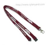 Lanyard manufacturer China for custom tube polyester neck strap lanyard with