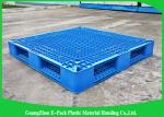 Durable Solid Deck Plastic Euro Pallets Food Grade Three Skids HPPE Material