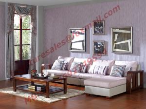 Wholesale Solid Wooden Frame with Fabric Sectional Sofa in Home Furniture Set from china suppliers