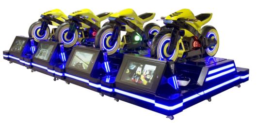 Kids VR Motorcycle Games Online Multiplayer With 24 Inch Screen Galvanized Steel Frame