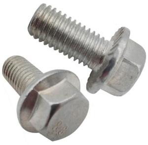 Wholesale DIN6921 Gr8.8 Hexagon Flange Head Bolts For Machine White Zinc Material from china suppliers