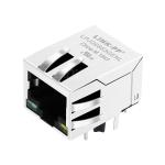 LPJG0863GENL 1000 Base-T Integrated Magnetics RJ45 Jack Single Port Tab Down