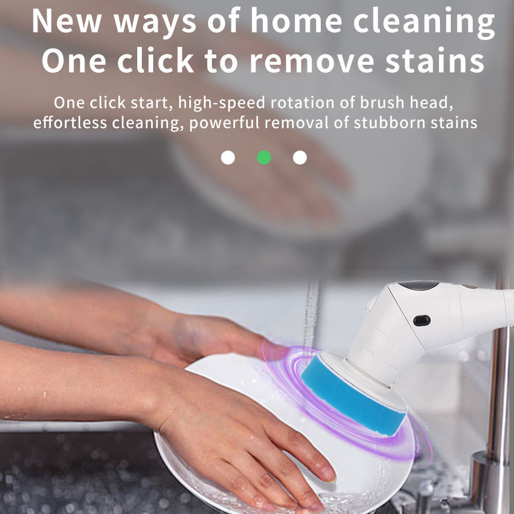 ODM 8In1 Electric Cleaning Brush Spin Scrubber For Toilet Cleaning