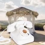 Stylish Wedding Guest Book Phone Rechargeable Power Vintage Phone Recorder For