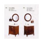 Bathroom Wall Counter Wash Basin Wooden Cabinet With Mirror, Cabinet Under The