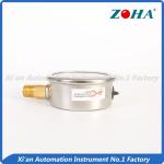 Shock Violently Oil Filled Pressure Gauge With Bourdon Tube Customized Size