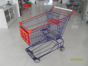 Wholesale Commercial 150L Wire Shopping Trolley Wire Mesh Shopping Cart With 5 Inch TPE Caster from china suppliers