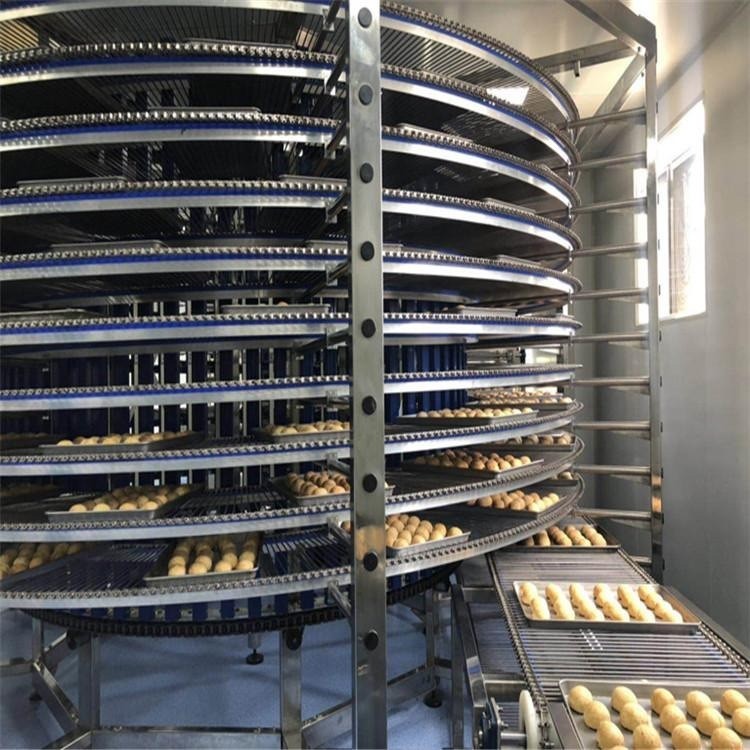 Bread Spiral Conveyor Cooling Tower System Counter Flow Method