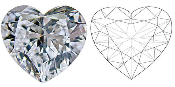 Certified Synthetic Diamonds Heart Shape 2CT Cvd Lab Made Diamonds Colorless
