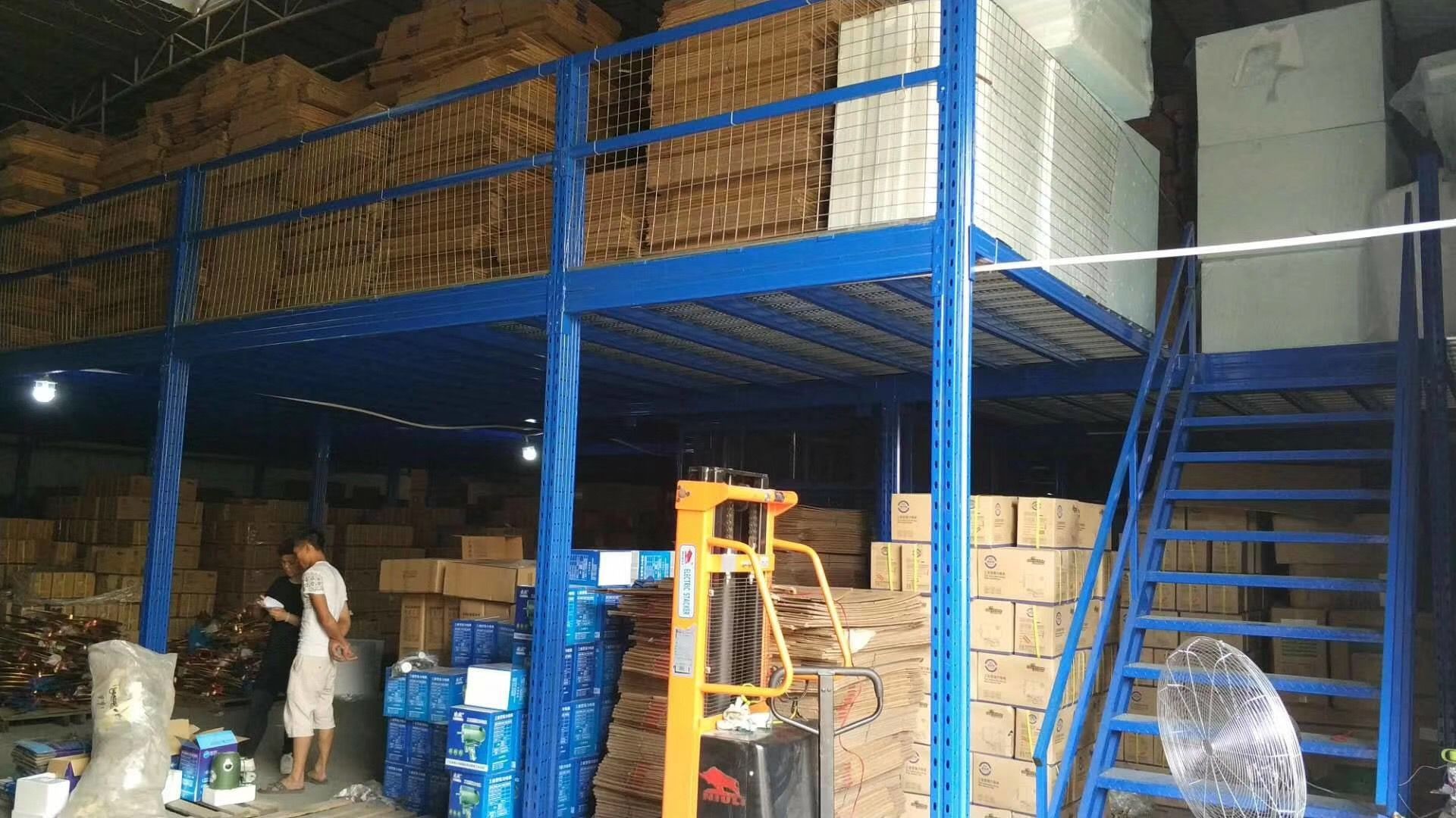 SGS Storage Mezzanine Platforms 2500KG Platform Steel Structure For Bicycle
