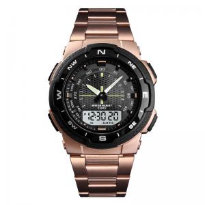 China Men's dual-display analog and digital wrist watch for men waterproof casual wrist watch 1370 on sale