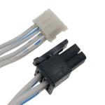4 Position Custom Cable Assemblies Female Socket Wiring Harness Black Color
