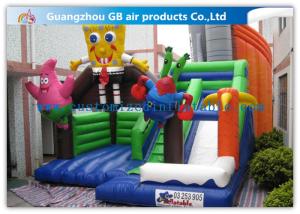 Wholesale Cartoon Theme Funny Inflatable Bouncy Castle Slide Spongebob for Boys / Girls from china suppliers